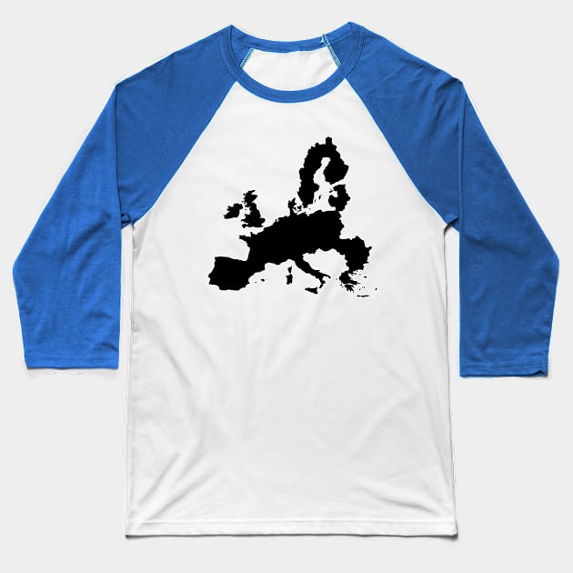 Europ map Baseball T-Shirt by Huggy Mauve